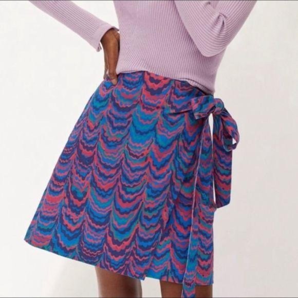 Anthropologie Porridge Iris Wrap Mini Skirt - Picture 3 of 11